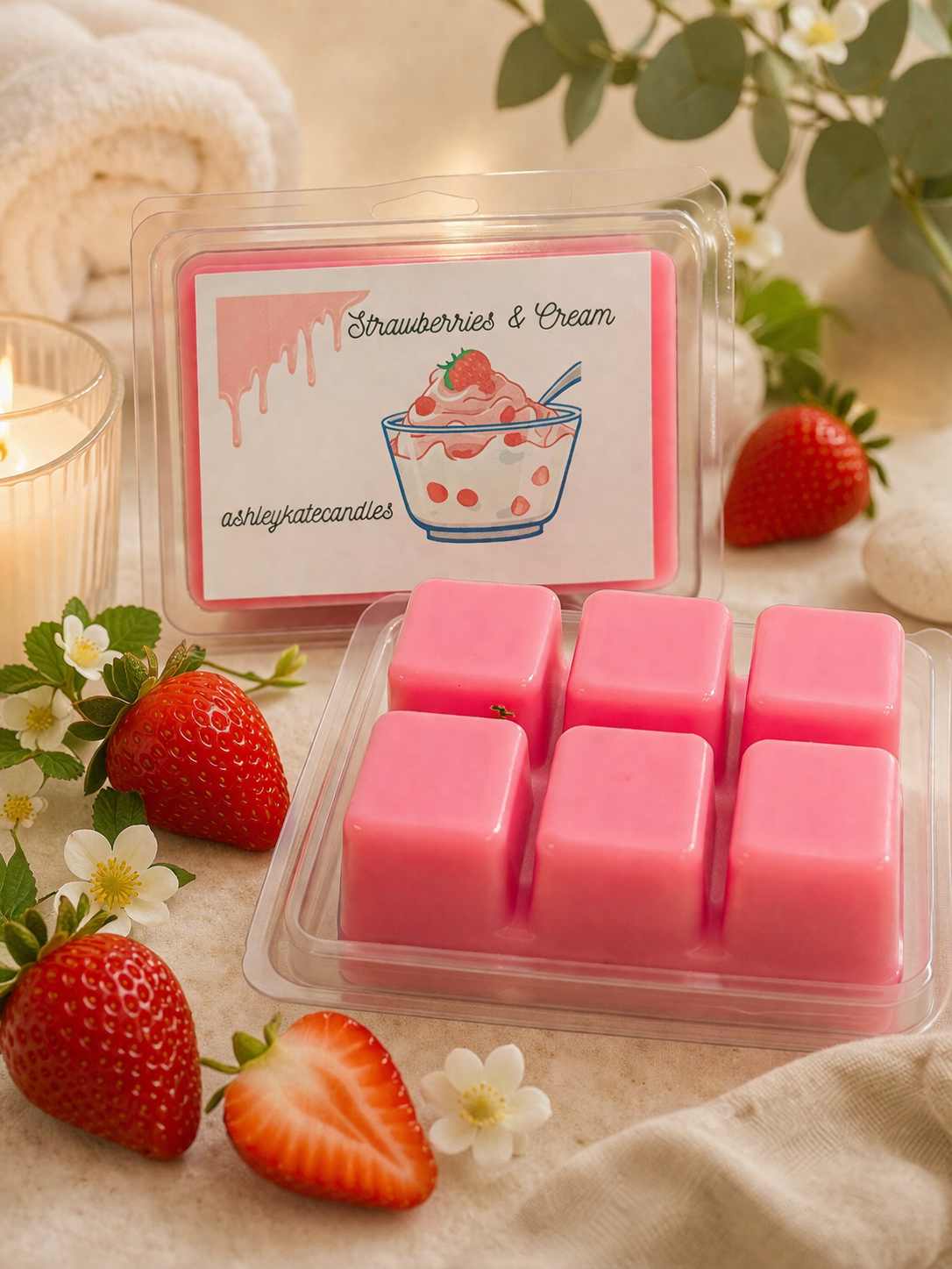 Strawberries and cream wax melts