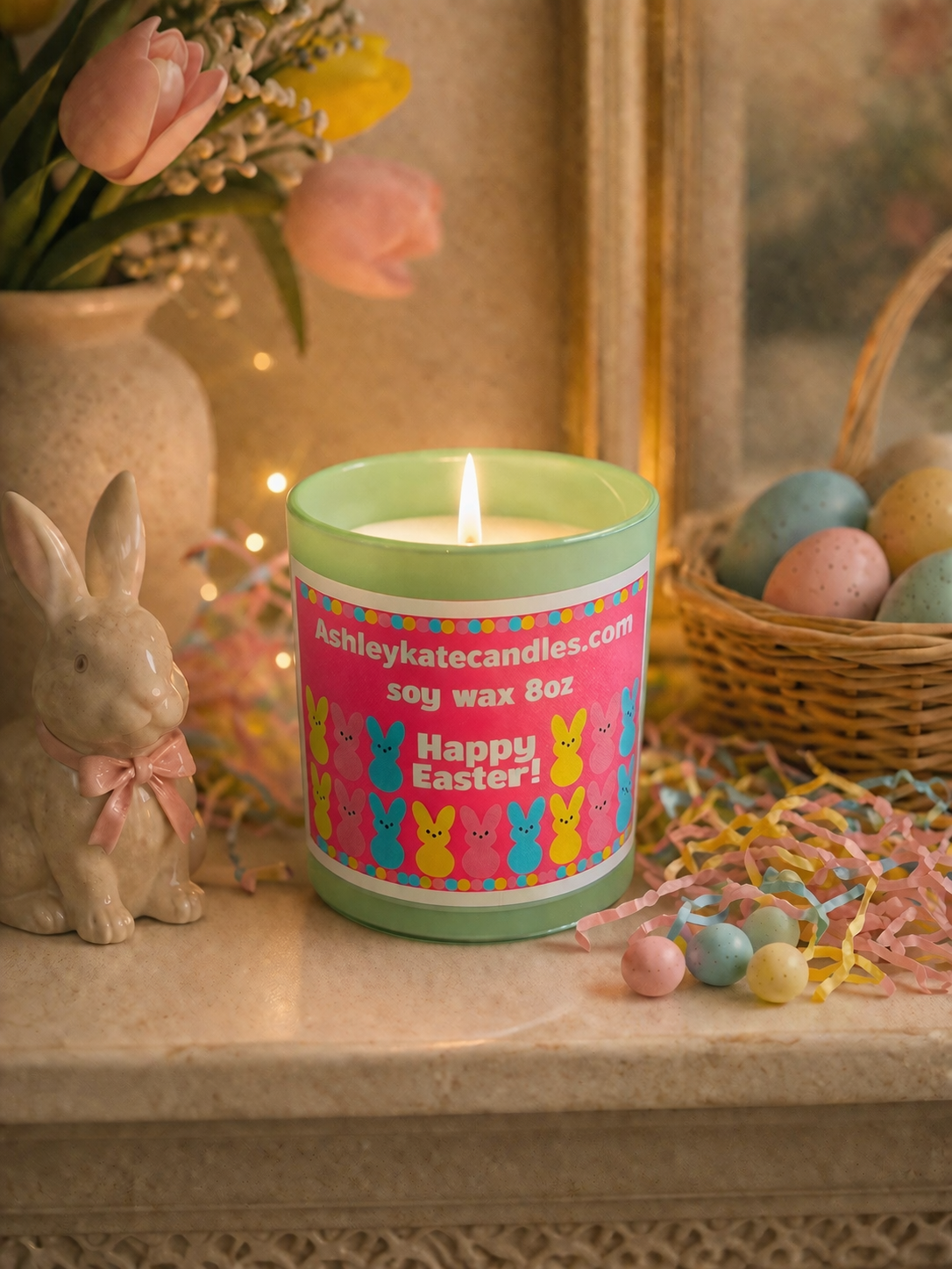 Lilac Easter Candle