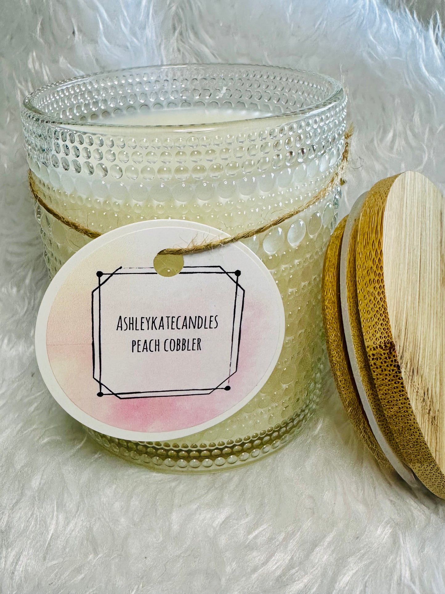 Peach Cobbler 8 ounce Soy Soy Wax Candle