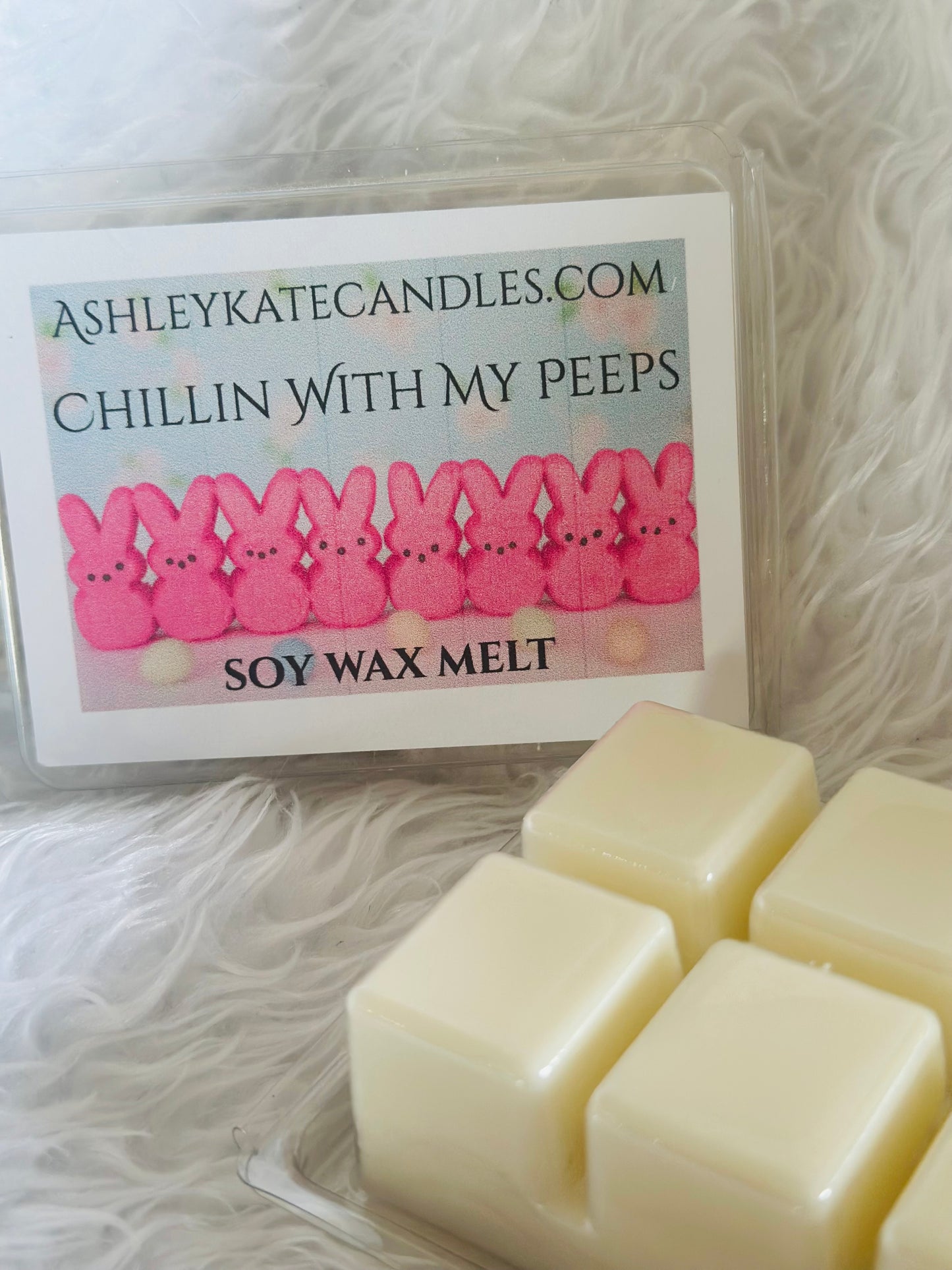 Peach cobbler Easter peep soy wax melt