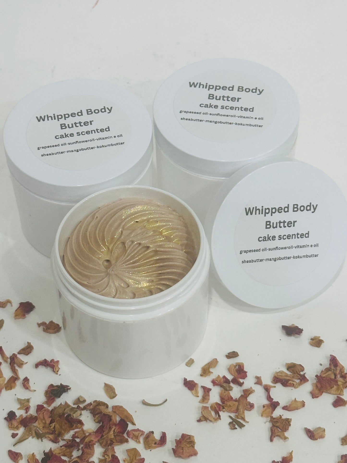 Cake, scented whipped body butter