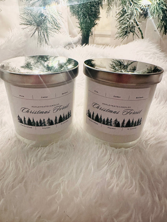 Christmas forest candle