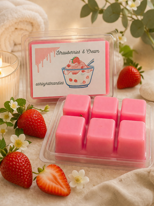 Strawberries and cream wax melts