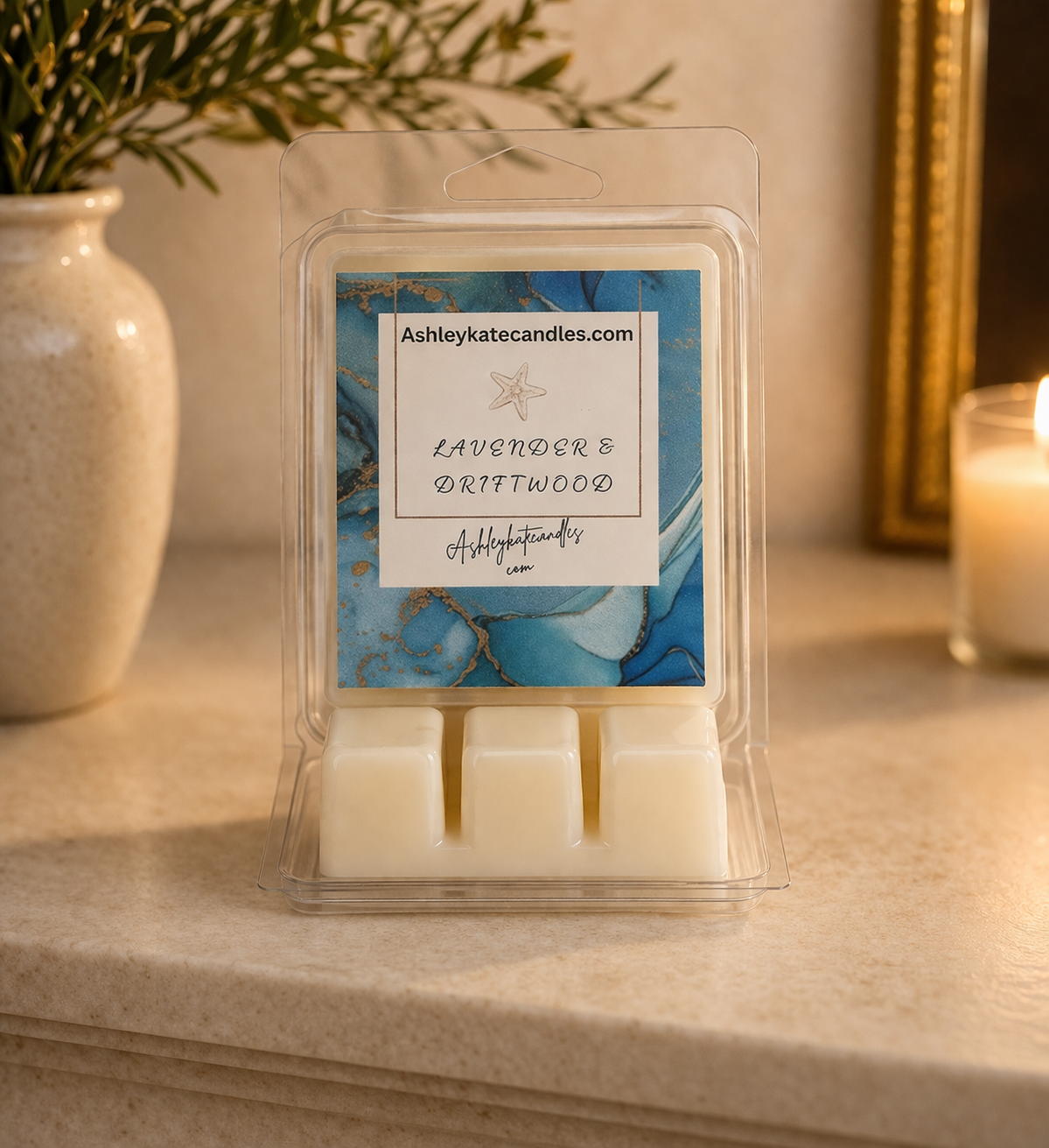 Lavender and driftwood wax melt