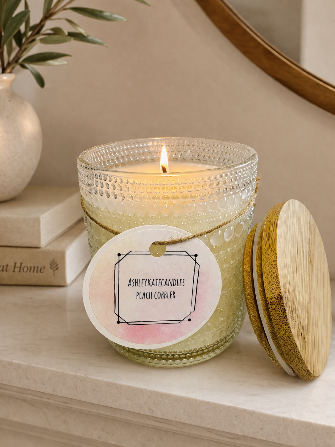 Peach Cobbler 8 ounce Soy Soy Wax Candle