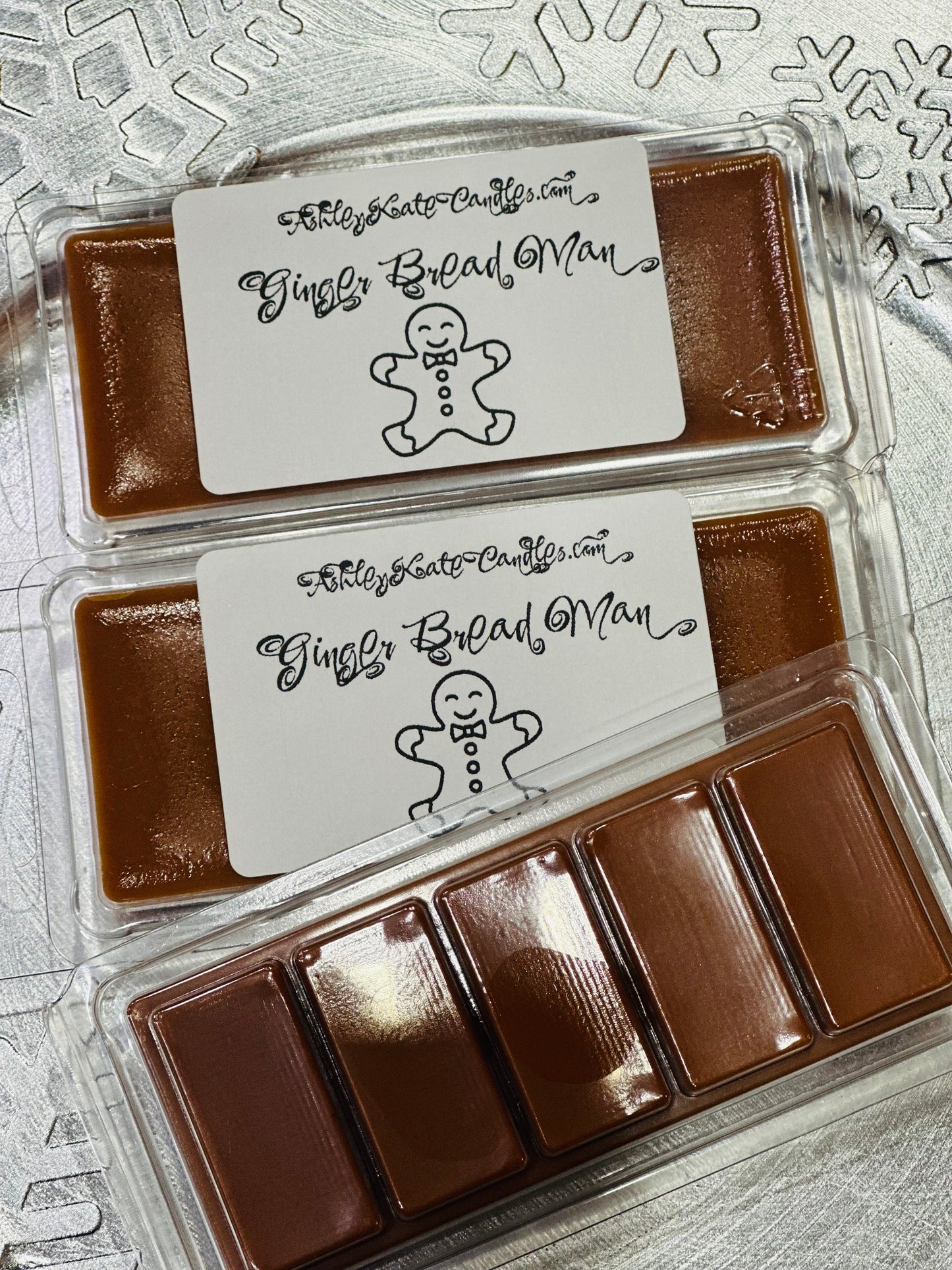 Gingerbread man snap bar wax melts